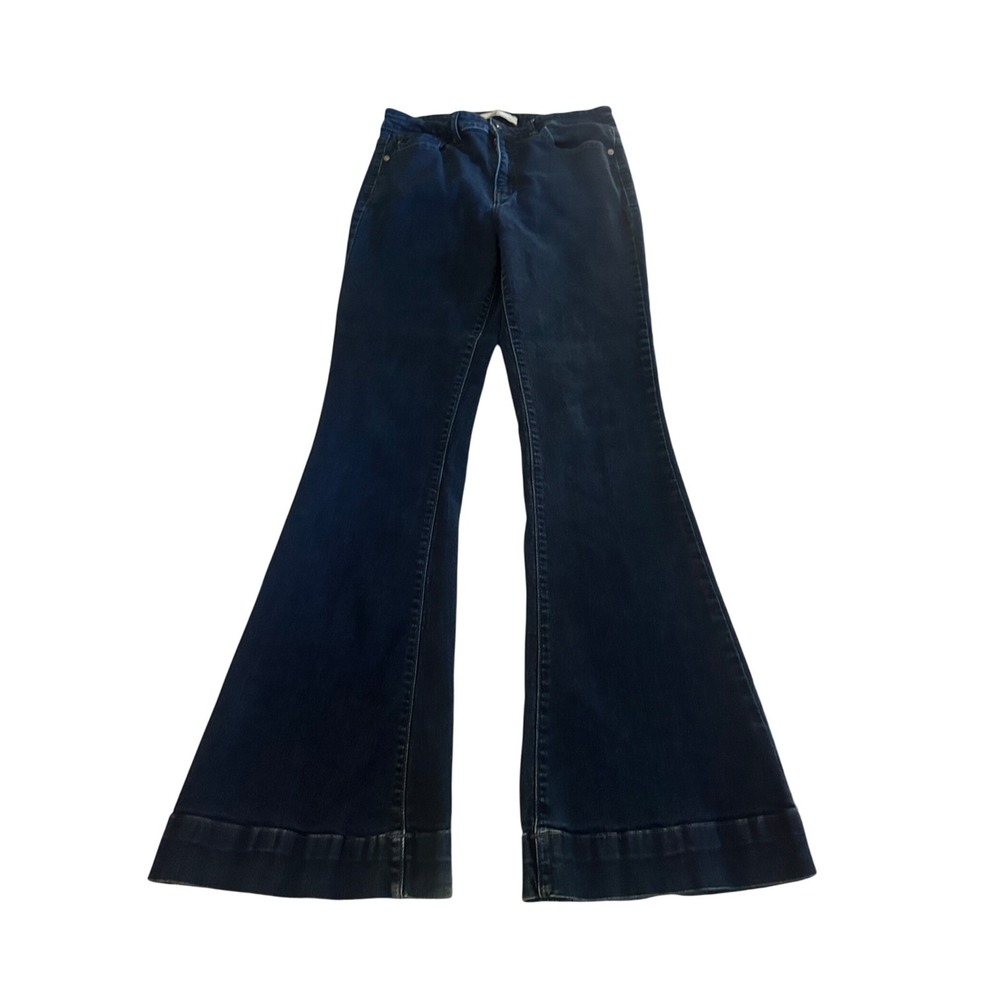 KanCan High Rise Dark Wash Flare Jeans Womens Size 29 Junior 11 Stretch